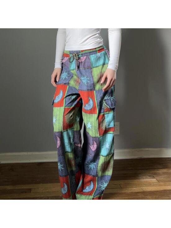 ROMWE Pants - patchwork boho hippie pants